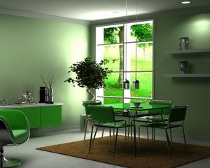 Preview wallpaper furniture, table, interior design, style, green