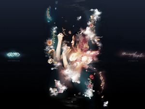 Preview wallpaper fwa, abstraction, smoke, girl