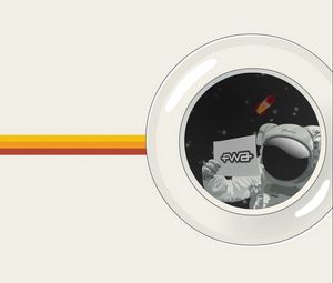 Preview wallpaper fwa, astronaut, suit, white, yellow, rocket
