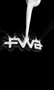 Preview wallpaper fwa, milk, liquid, white, black