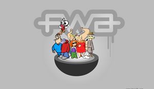 Preview wallpaper fwa, people, cartoon, colorful, company