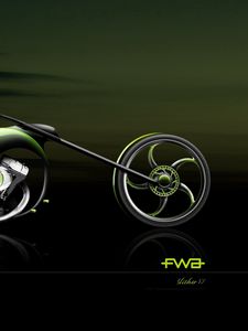 Preview wallpaper fwa, slither, black, motorcycle, green, dark