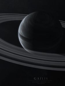Preview wallpaper gailis, planet, rings, stars, space