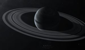 Preview wallpaper gailis, planet, rings, stars, space