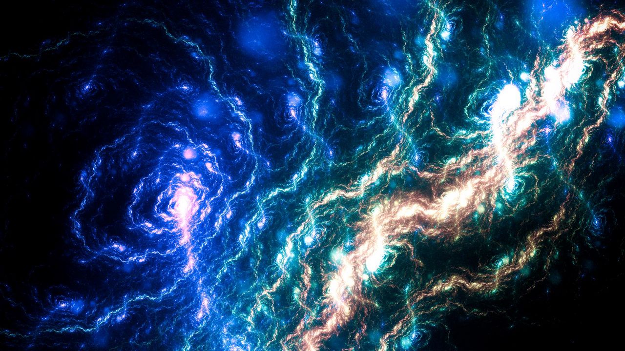 Wallpaper galaxy, glow, dark hd, picture, image