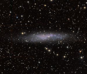 Preview wallpaper galaxy, glow, stars, space, dark