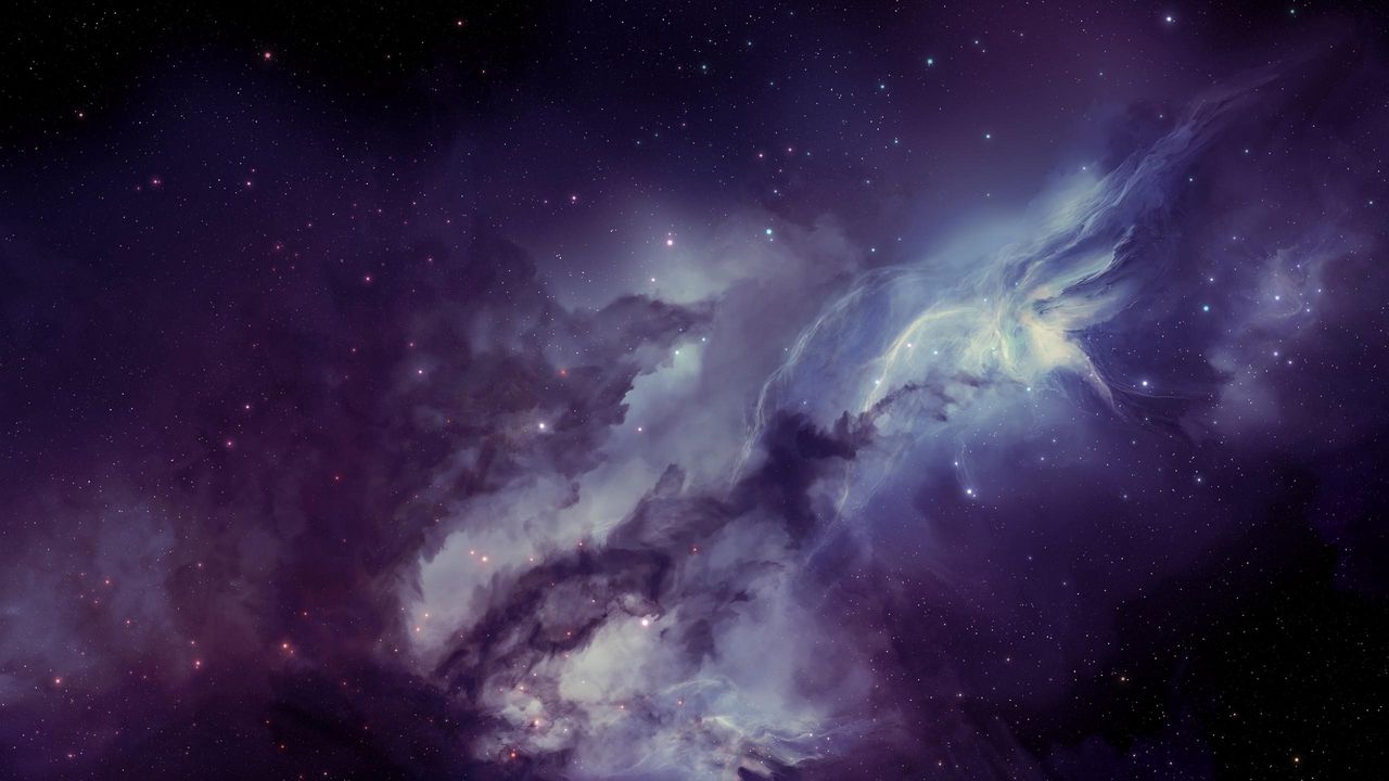 Wallpaper galaxy, nebula, blurring, stars