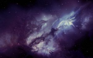 Preview wallpaper galaxy, nebula, blurring, stars
