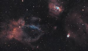 Preview wallpaper galaxy, nebula, glow, stars, shine, space
