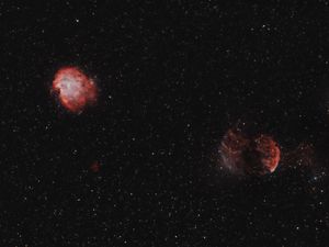 Preview wallpaper galaxy, nebula, red, stars, space