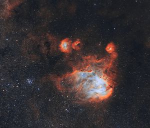 Preview wallpaper galaxy, nebula, space, glow, stars