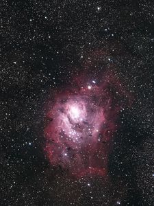 Preview wallpaper galaxy, nebula, stars, red, space