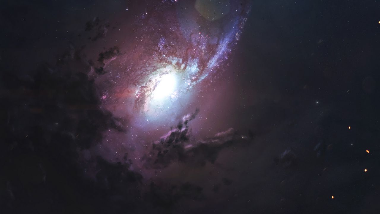 Wallpaper galaxy, shine, nebula, space, stars