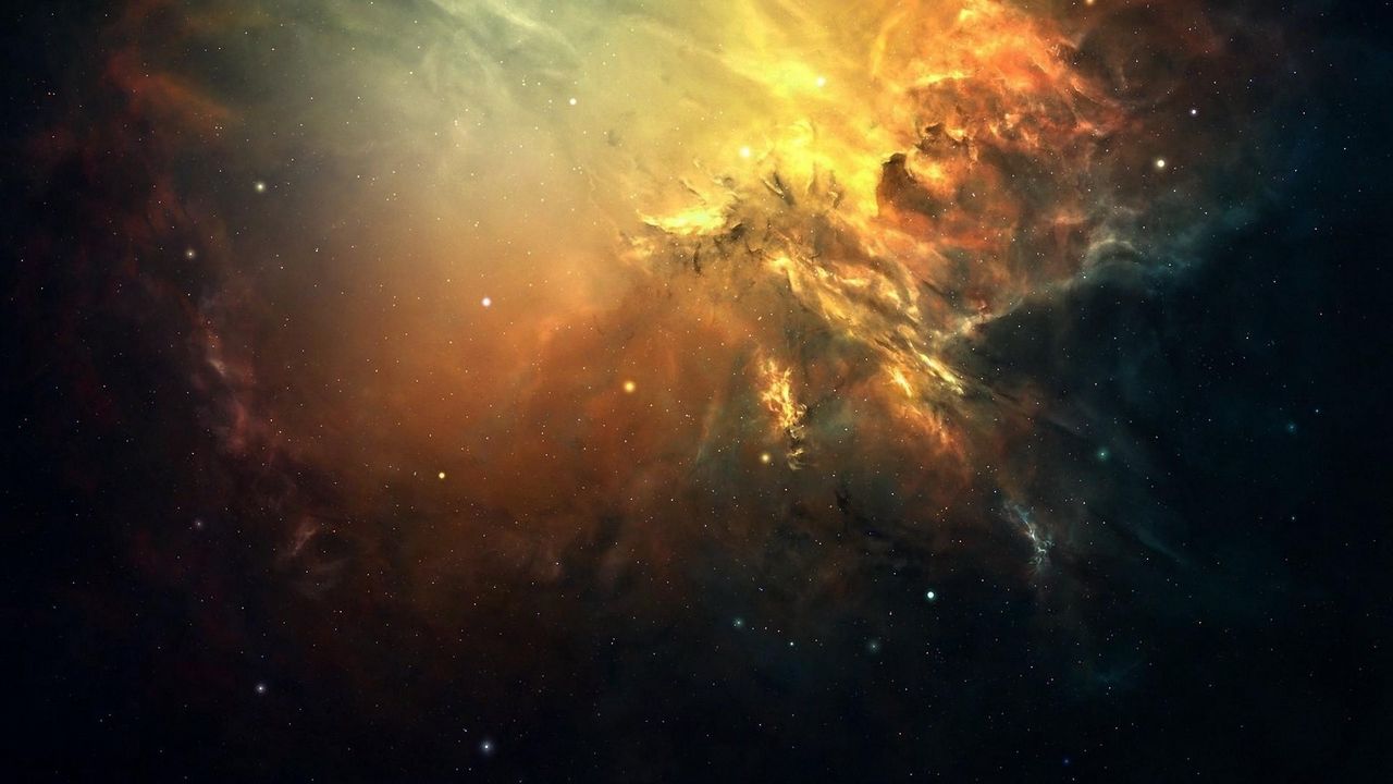 Wallpaper galaxy, space, light, stars, nebula