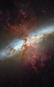 Preview wallpaper galaxy, space, stars, starburst, messier 82, m82