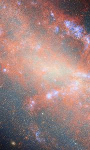 Preview wallpaper galaxy, stars, nebula, space, universe, orange