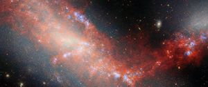 Preview wallpaper galaxy, stars, nebula, space, universe, orange