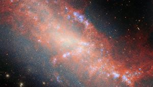 Preview wallpaper galaxy, stars, nebula, space, universe, orange