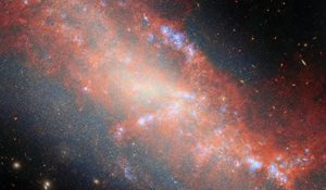 Preview wallpaper galaxy, stars, nebula, space, universe, orange