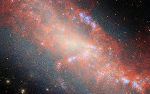 Preview wallpaper galaxy, stars, nebula, space, universe, orange