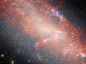 Preview wallpaper galaxy, stars, nebula, space, universe, orange