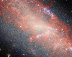 Preview wallpaper galaxy, stars, nebula, space, universe, orange