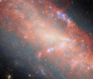 Preview wallpaper galaxy, stars, nebula, space, universe, orange