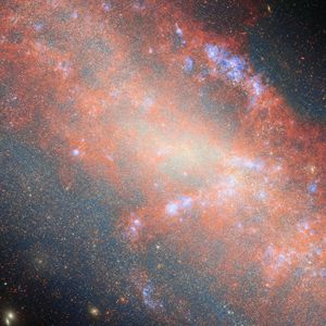 Preview wallpaper galaxy, stars, nebula, space, universe, orange