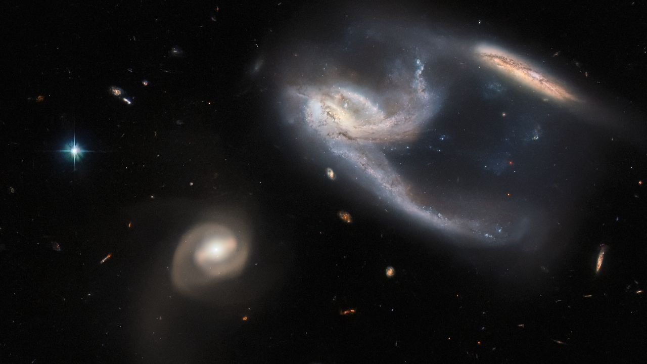 Wallpaper galaxy, stars, space, nebula, dark