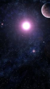 Preview wallpaper galaxy, stars, universe, light, planet