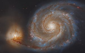 Preview wallpaper galaxy swirl, galaxy, glow, stars, space