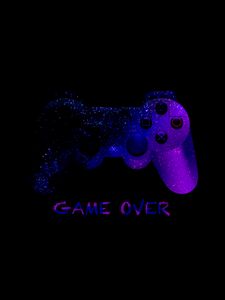 Preview wallpaper game over, joystick, controller, gamepad, neon