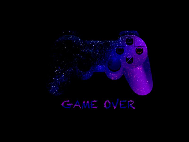 Download wallpaper 800x600 game over, joystick, controller, gamepad, neon  pocket pc, pda hd background