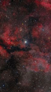 Preview wallpaper gamma cygni nebula, nebula, stars, space, red