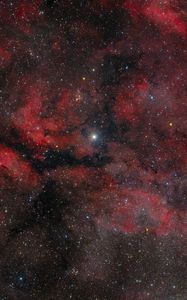 Preview wallpaper gamma cygni nebula, nebula, stars, space, red