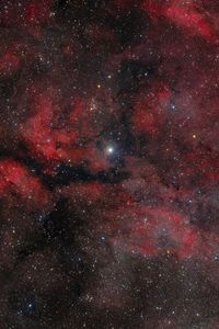 Preview wallpaper gamma cygni nebula, nebula, stars, space, red
