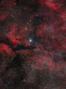 Preview wallpaper gamma cygni nebula, nebula, stars, space, red