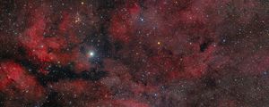Preview wallpaper gamma cygni nebula, nebula, stars, space, red