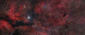 Preview wallpaper gamma cygni nebula, nebula, stars, space, red