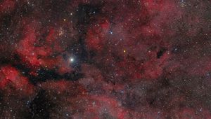 Preview wallpaper gamma cygni nebula, nebula, stars, space, red