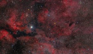 Preview wallpaper gamma cygni nebula, nebula, stars, space, red