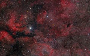 Preview wallpaper gamma cygni nebula, nebula, stars, space, red