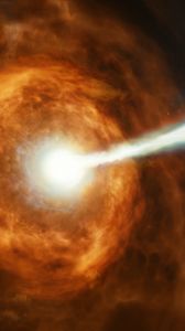 Preview wallpaper gamma ray burst, explosion, glow, beam, space