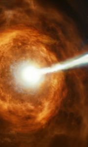 Preview wallpaper gamma ray burst, explosion, glow, beam, space