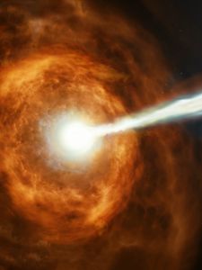 Preview wallpaper gamma ray burst, explosion, glow, beam, space