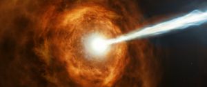 Preview wallpaper gamma ray burst, explosion, glow, beam, space