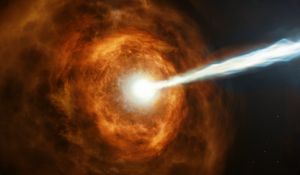 Preview wallpaper gamma ray burst, explosion, glow, beam, space