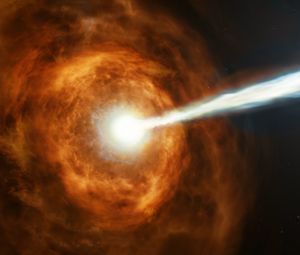 Preview wallpaper gamma ray burst, explosion, glow, beam, space