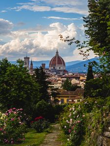 Preview wallpaper garden, architecture, buildings, flowering, florence, italy