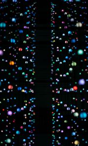 Preview wallpaper garland, balls, colorful, dark